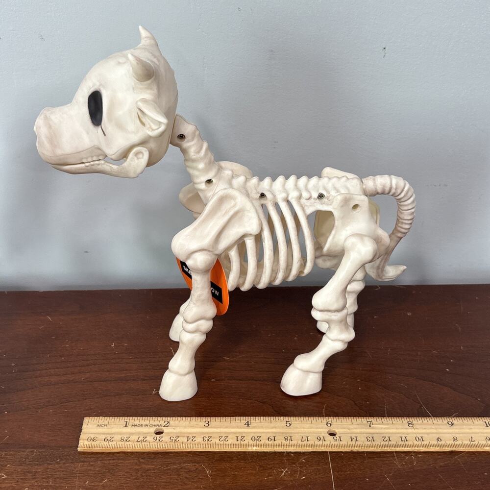Happy Halloween Plastic Skeletons Skeleton Pony Cow Farm Animals Lot Decor Yard - Picture 7 of 8